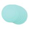 Contemporary Home Living Double Framed Round Placemats - 13.75" - Blue - Set of 6